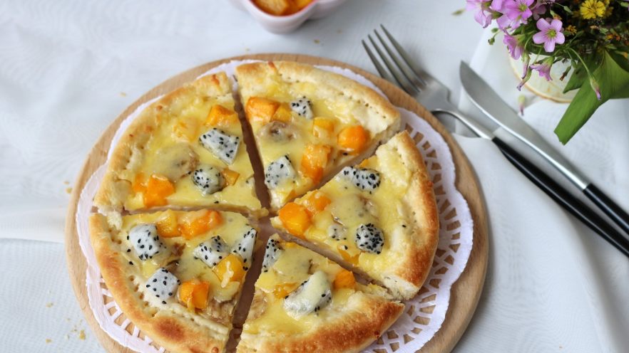 Colorful Fruit Pizza Recipe: Homemade Sweet Pizza with Mango, Dragon Fruit & More